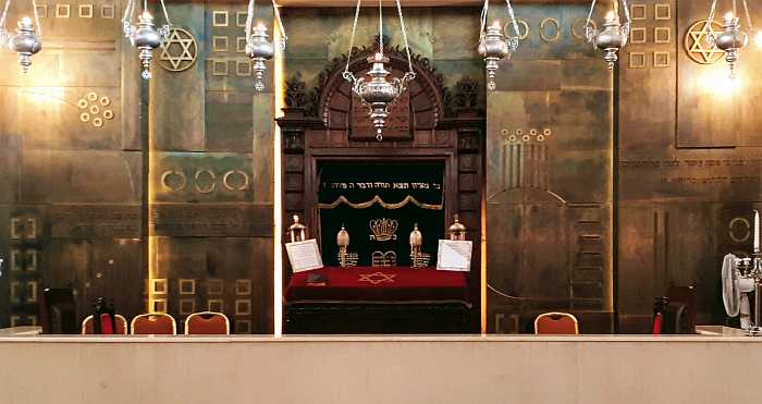 Interior of the Beth Shalom Synagogue in Athens. 